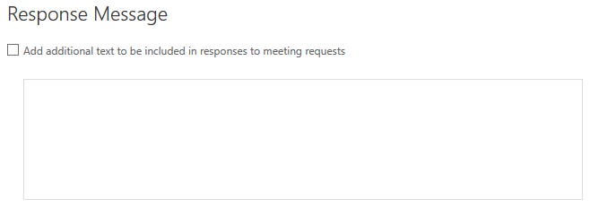 Message Response section