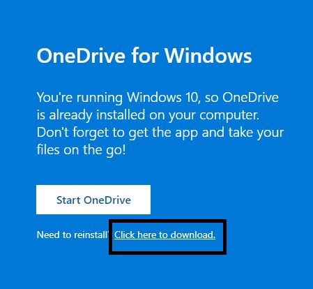 onedrive app download windows 7